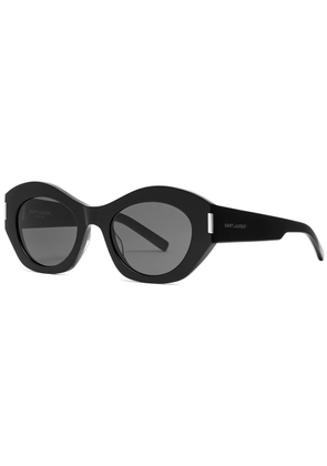 Saint Laurent Round Cat-eye Sunglasses - Black
