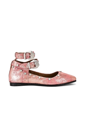 Free People Mystic Diamante Flat in Pink. Size 10, 9.5.