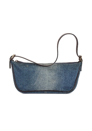 FWRD Renew Fendi Denim Pochette Accessories Shoulder Bag in Blue.