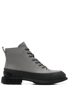 Camper logo lace-up ankle boots - Grey