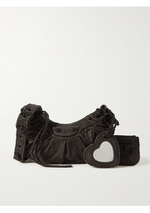 Balenciaga - Le Cagole Small Embellished Denim Shoulder Bag - Black - One size