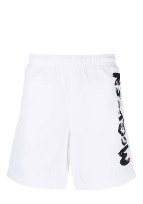 Alexander McQueen logo-print swim shorts - White