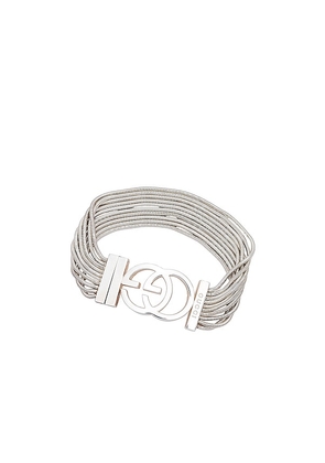 FWRD Renew Gucci GG Bracelet in Metallic Silver.