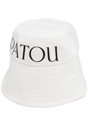 Patou logo-print bucket hat - White