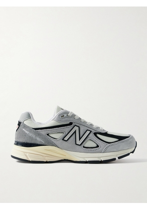 New Balance - 990v4 Leather-trimmed Suede And Mesh Sneakers - Gray - US5,US5.5,US6,US6.5,US7,US7.5,US8,US8.5,US9,US9.5,US10,US10.5