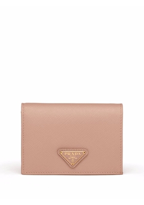 Prada logo-plaque small wallet - Pink