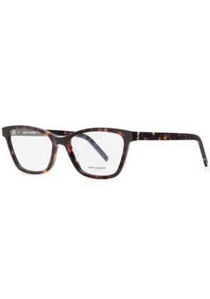 Saint Laurent Wayfarer-style Optical Glasses - Brown Havana