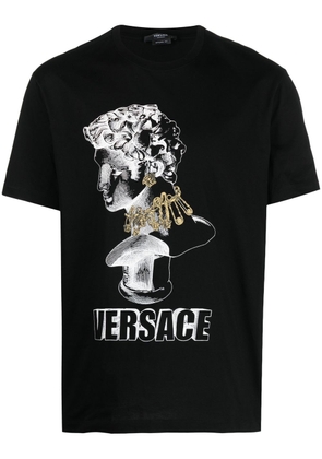 Versace illustration-print organic cotton T-shirt - Black