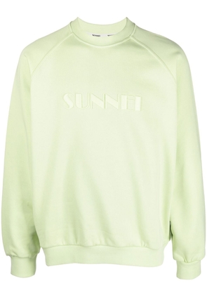 Sunnei embroidered-logo detail sweatshirt - Green