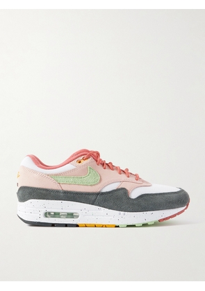 Nike - Air Max 1 Suede, Leather And Mesh Sneakers - Pink - US6,US6.5,US7,US7.5,US8,US8.5,US9,US9.5,US10,US10.5,US11,US11.5,US12