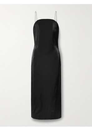 Jacquemus - Carino Duchesse-satin Midi Dress - Black - FR32,FR34,FR36,FR38,FR40,FR42,FR44
