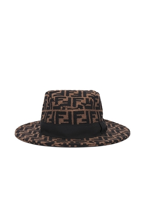 FWRD Renew Fendi Zucca Hat in Brown. Size .
