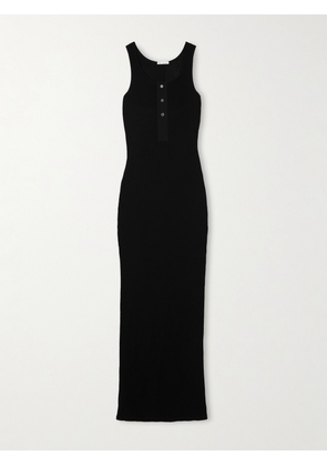 AMI PARIS - Ribbed Cotton-jersey Maxi Dress - Black - xx small,x small,small,medium,large