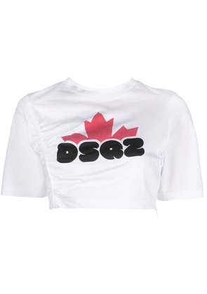 Dsquared2 DSQ2- print cropped T-shirt - White