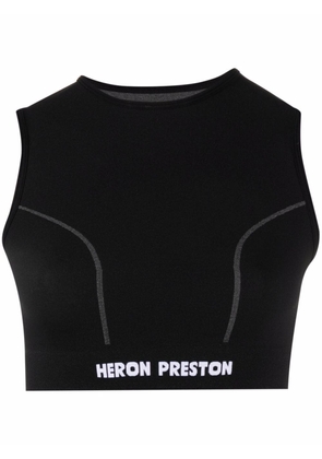 Heron Preston logo-tape sports bra - Black