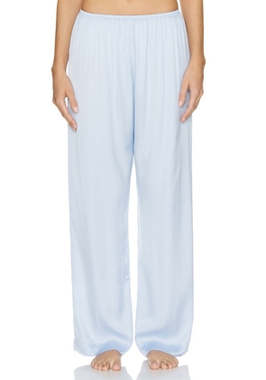 DONNI. Silky Simple Pant in Baby Blue. Size S, XL, XXS.