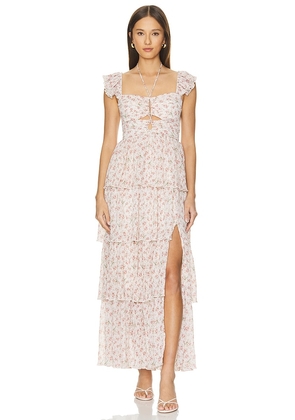 ASTR the Label Emmeline Dress in Rose. Size L, S, XL, XS.