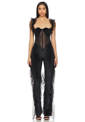 AMOR MIA Fatal Attraction Jumpsuit in Black. Size M, S, XS.