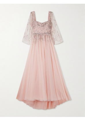 Jenny Packham - Bunny Blooms Crystal-embellsihed Tulle Gown - Pink - UK 8,UK 10,UK 12,UK 14,UK 16