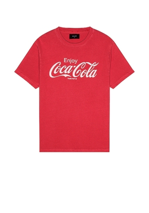 ROLLA'S Enjoy Coca Cola Logo Tee in Red. Size S.