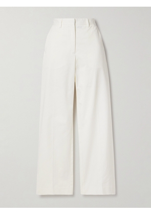 Matteau - + Net Sustain Organic Cotton-blend Twill Straight-leg Pants - White - 1,2,3,4,5