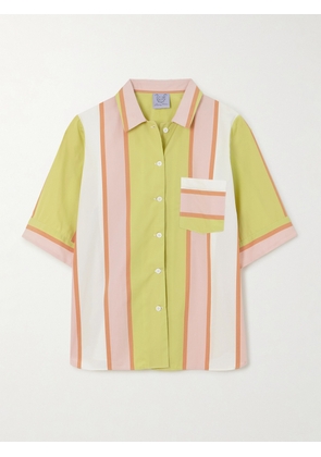 Thierry Colson - Zouk Striped Cotton-poplin Shirt - Pink - x small,small,medium,large,x large