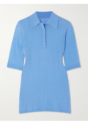 CARVEN - Wool Polo Mini Dress - Blue - x small,small,medium,large