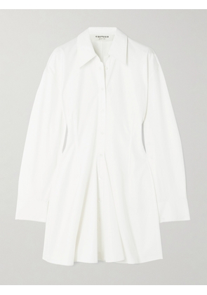 CARVEN - Cotton-poplin Mini Dress - White - FR34,FR36,FR38,FR40