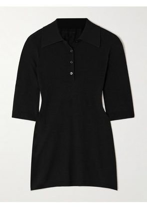 CARVEN - Wool Polo Mini Dress - Black - x small,small,medium,large
