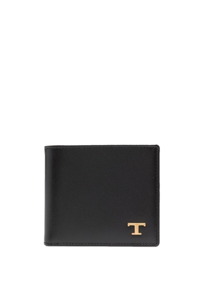 Tod's logo-plaque leather bi-fold wallet - Black