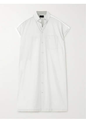 Balenciaga - Paneled Cotton-poplin Shirt Dress - White - 1,2,3