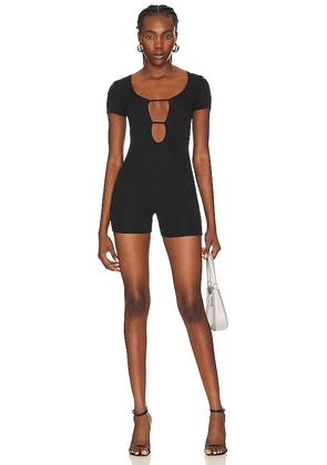 OW Collection Val Romper in Black. Size S.