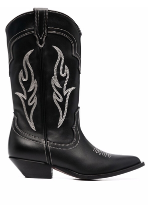 Sonora embroidered-design cowboy boots - Black