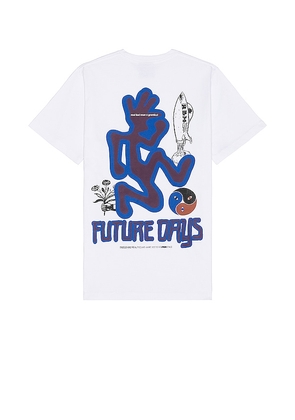 Real Bad Man x Gramicci Future Days Tee in White. Size L, S.