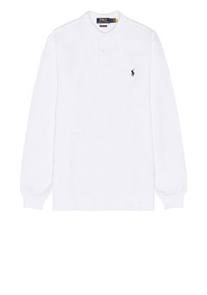 Polo Ralph Lauren Long Sleeve Polo in White. Size S.
