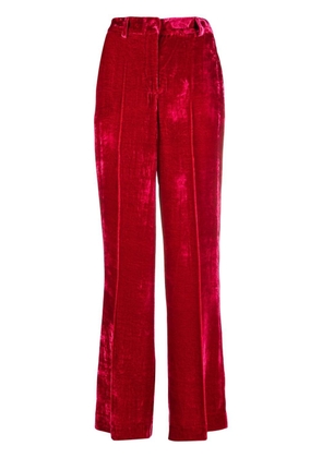 P.A.R.O.S.H. velvet wide-leg trousers - Red