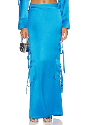 retrofete Maelie Skirt in Blue. Size S, XL, XS.