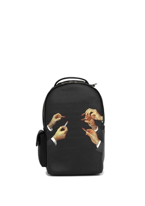 Seletti graphic print backpack - Black