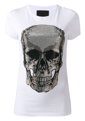Philipp Plein skull print T-shirt - White