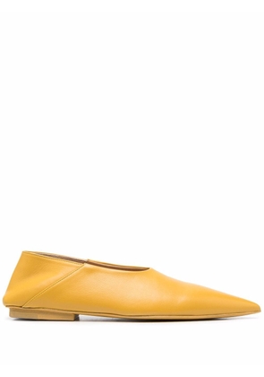 Marsèll Ago leather ballerina shoes - Yellow