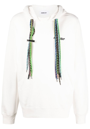 AMBUSH multi-cord long-sleeve hoodie - White