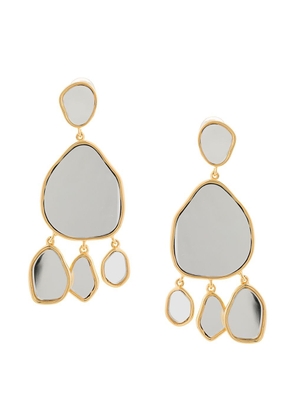 Aurelie Bidermann mirror-embellished drop earrings - Gold