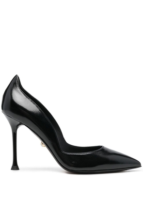 Alevì Pretty pointed leather pumps - Black