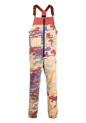 Stone Island camouflage-print dungarees - Red
