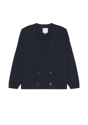 Found Double Breasted Knit Cardigan in Navy. Size XL/1X.