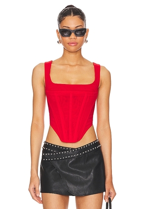 Miaou Campbell Corset in Red. Size L, M, XL, XS.