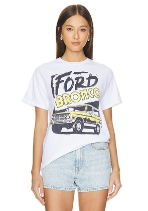 Junk Food Ford Bronco Tee in White. Size L, S, XL, XS.