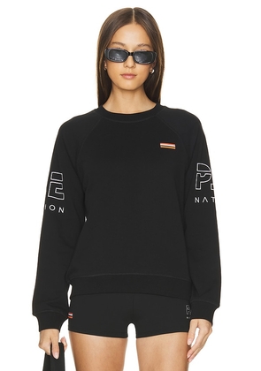 P.E Nation Moneyball Sweatshirt in Black. Size S, XL, XS.