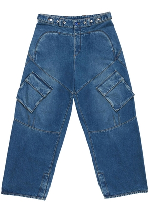 Marcelo Burlon County of Milan wide-leg cargo jeans - Blue