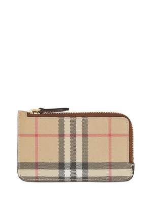 Burberry Vintage Check zipped card case - Neutrals